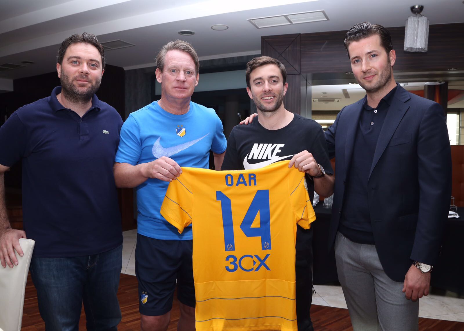 Tommy Oar vertrekt naar Apoel Nicosia 